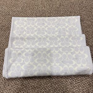 Coach Metallic Star Signature Logo Infinity Scarf
